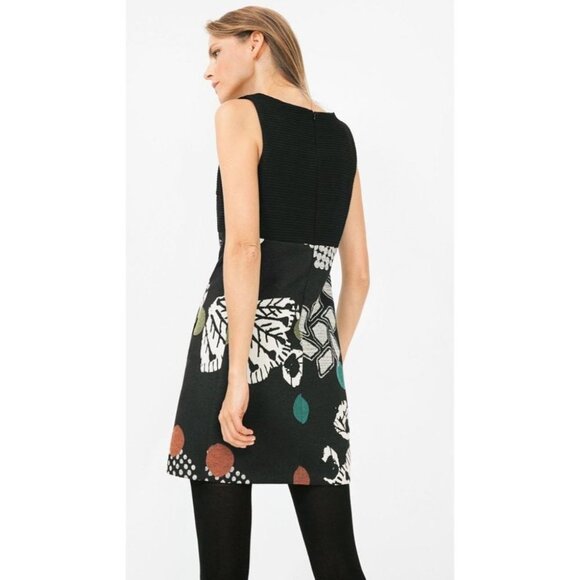 Desigual by C. Lacroix “Sheila” Black Multicolor Sleeveless Sheath Midi Dress ~M - Picture 3 of 16